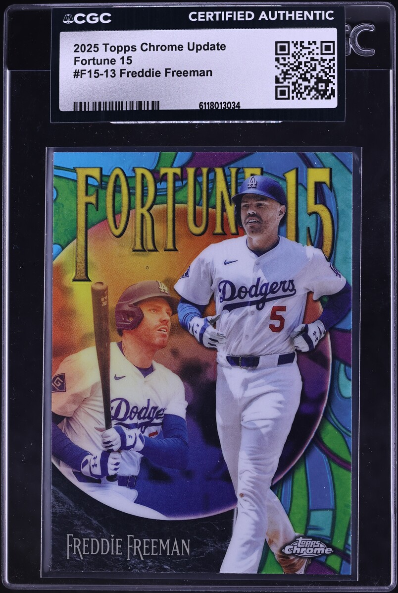 2025 Topps Chrome Update Fortune 15 Freddie Freeman #F15-13 CGC AUTH