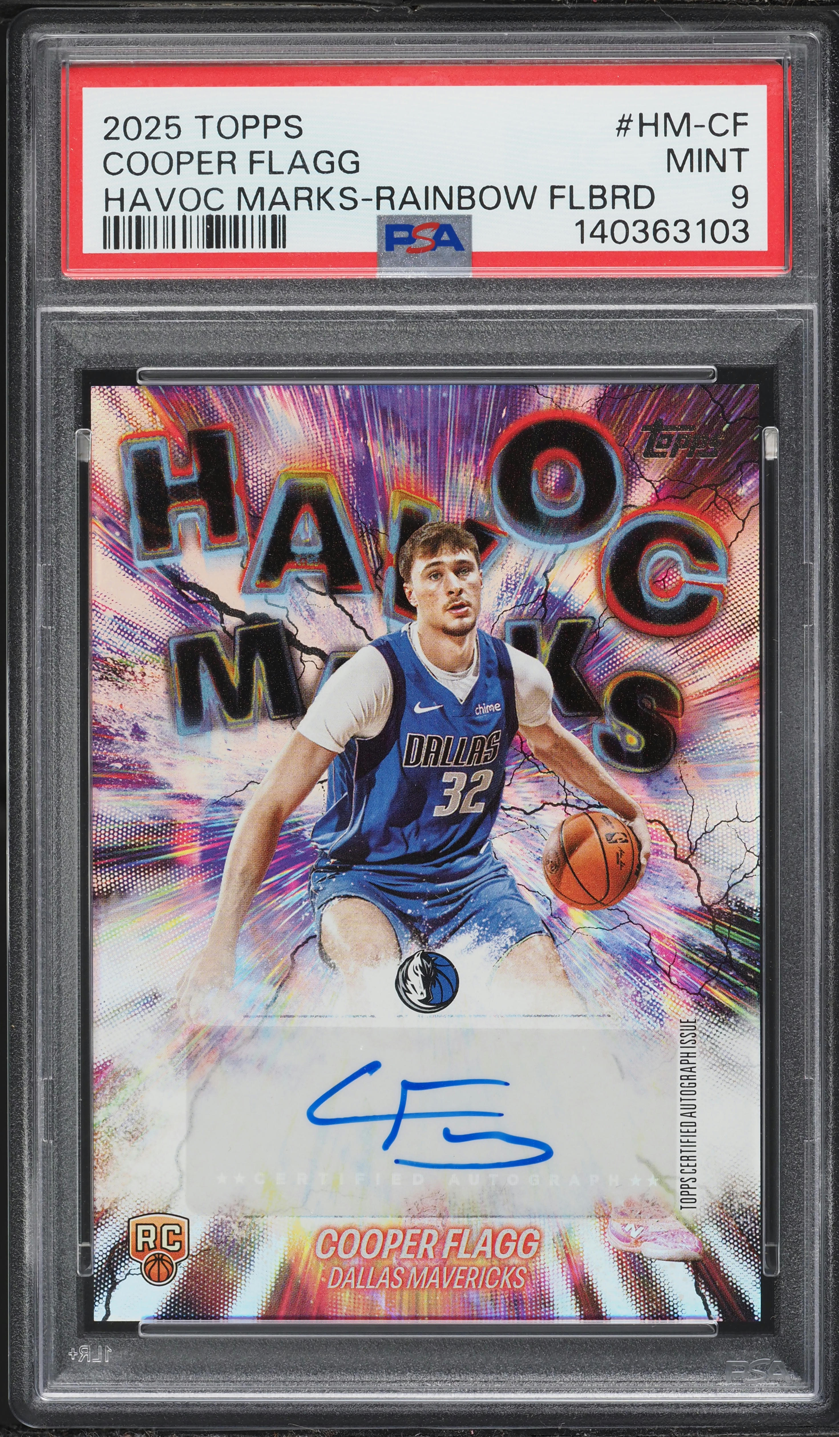 2025 Topps Havoc Marks Rainbow Flbrd Cooper Flagg ROOKIE AUTO #HM