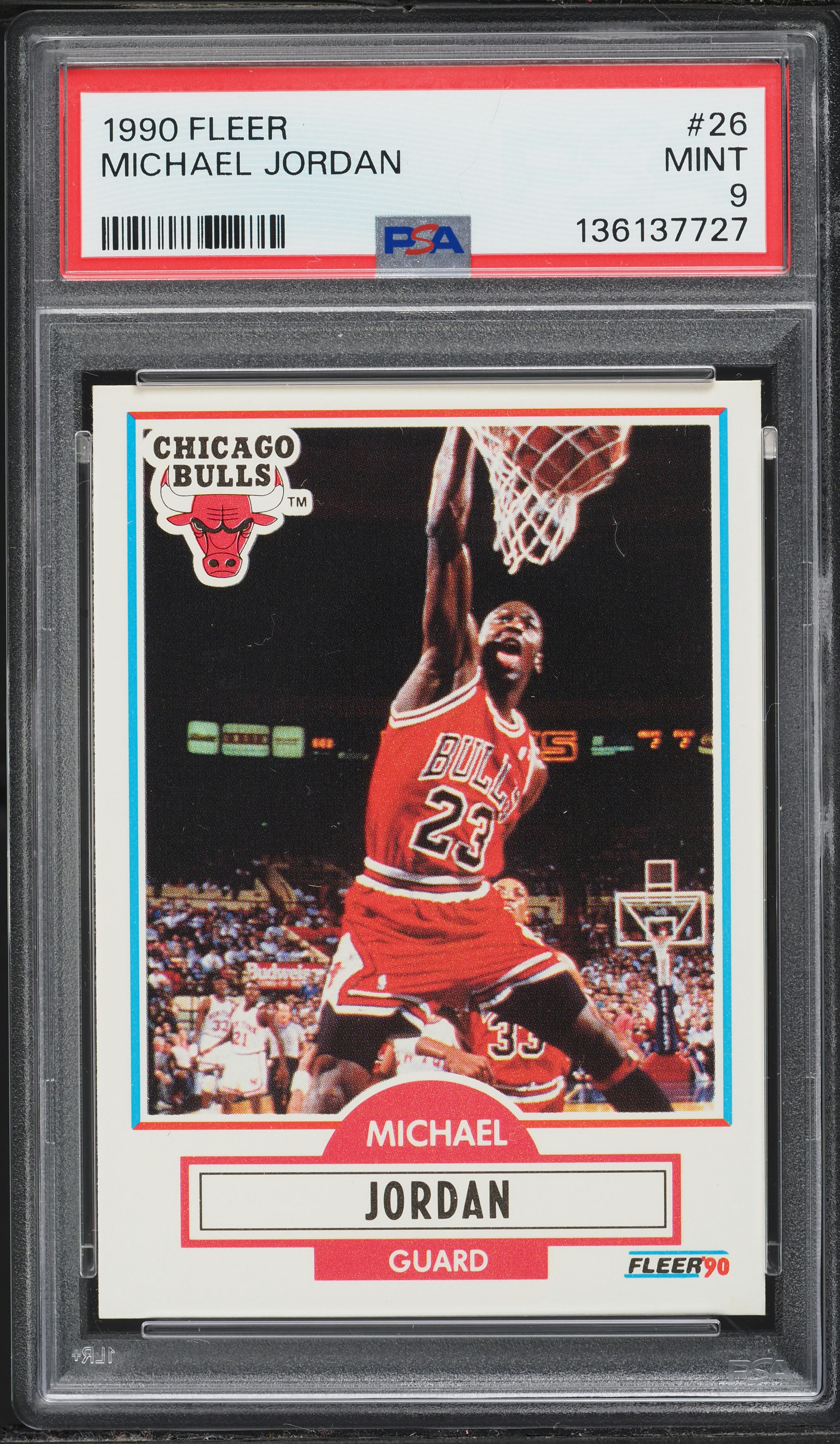 1990 Fleer Basketball Michael Jordan #26 PSA 9 MINT on Fanatics