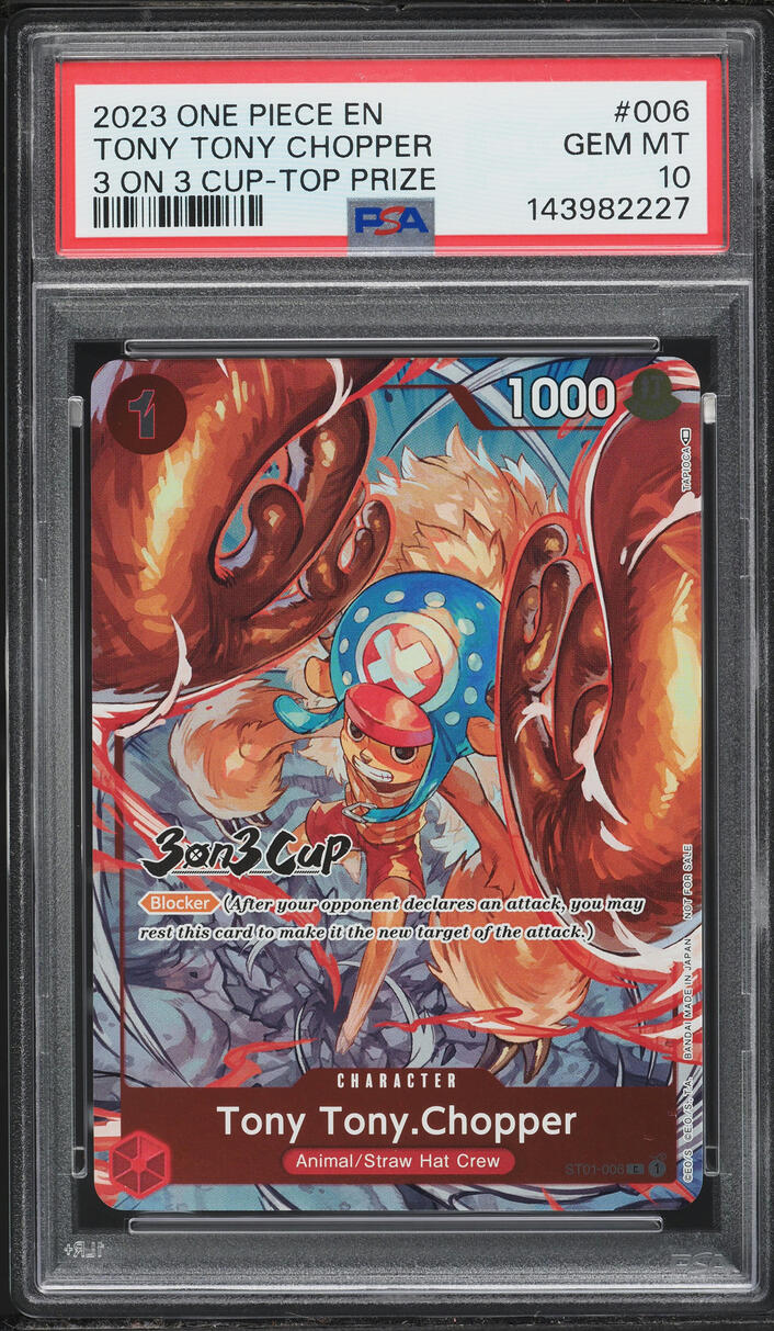 2023 One Piece 3 On 3 Cup Top Prize Tony Tony Chopper #ST01-006
