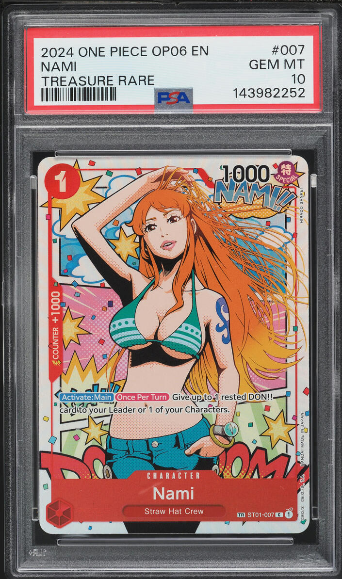 2024 One Piece Wings Of The Captain TR Nami #ST01-007 PSA 10 GEM