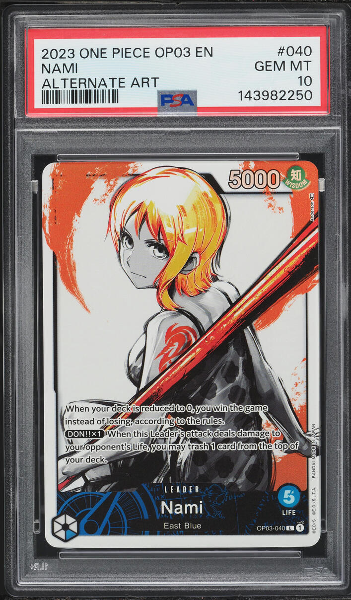 2023 One Piece Pillars Of Strength Alt Art Leader Nami #OP03-040