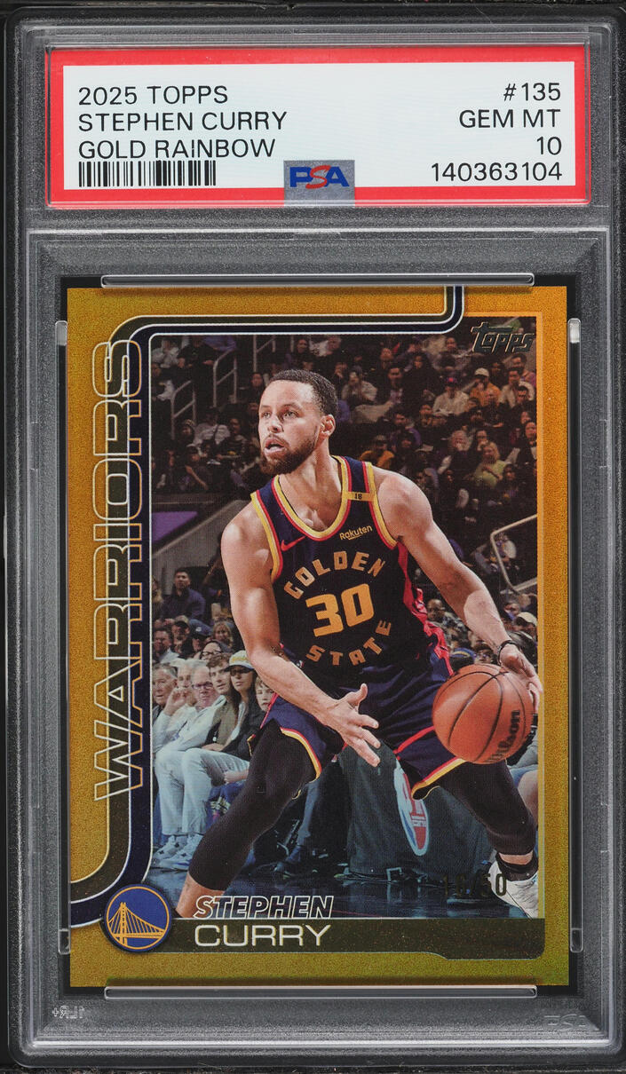2025 Topps Gold Rainbow Stephen Curry /50 #135 PSA 10 GEM MINT