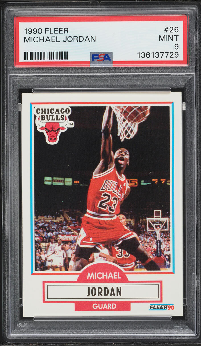 1990 Fleer Basketball Michael Jordan #26 PSA 9 MINT