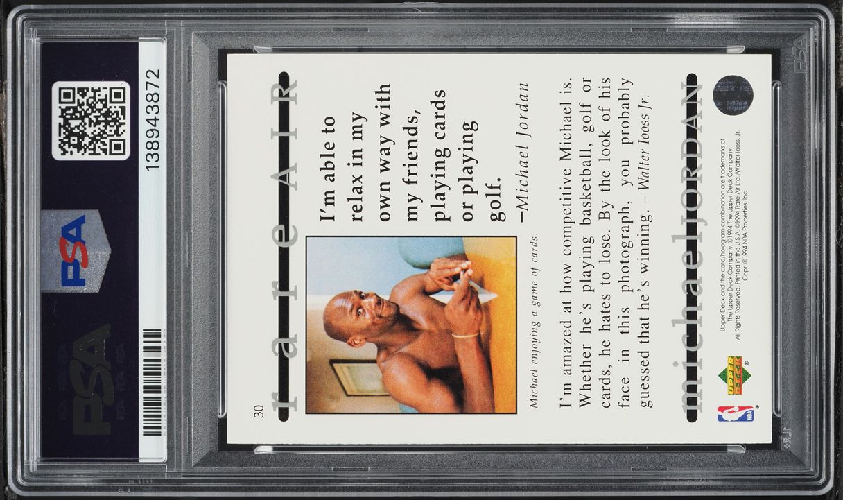 1994 Upper Deck MJ Rare Air Michael Jordan #30 PSA 10 GEM MINT