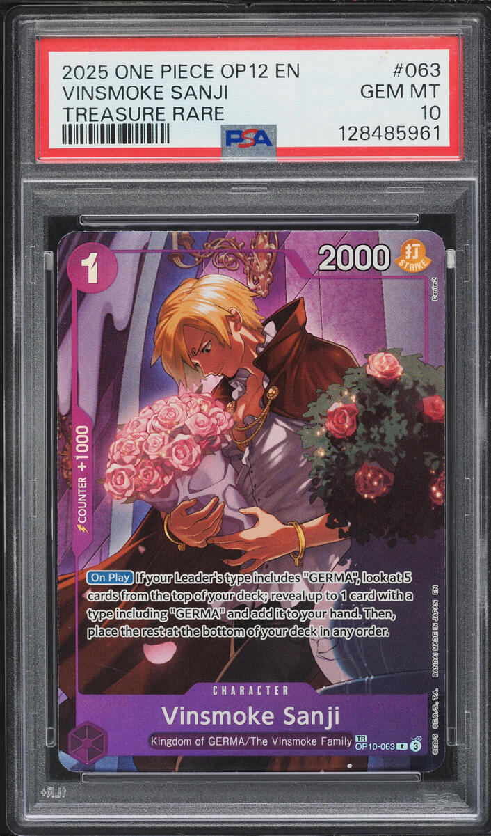 2025 One Piece Legacy Of The Master Treasure Rare Vinsmoke Sanji