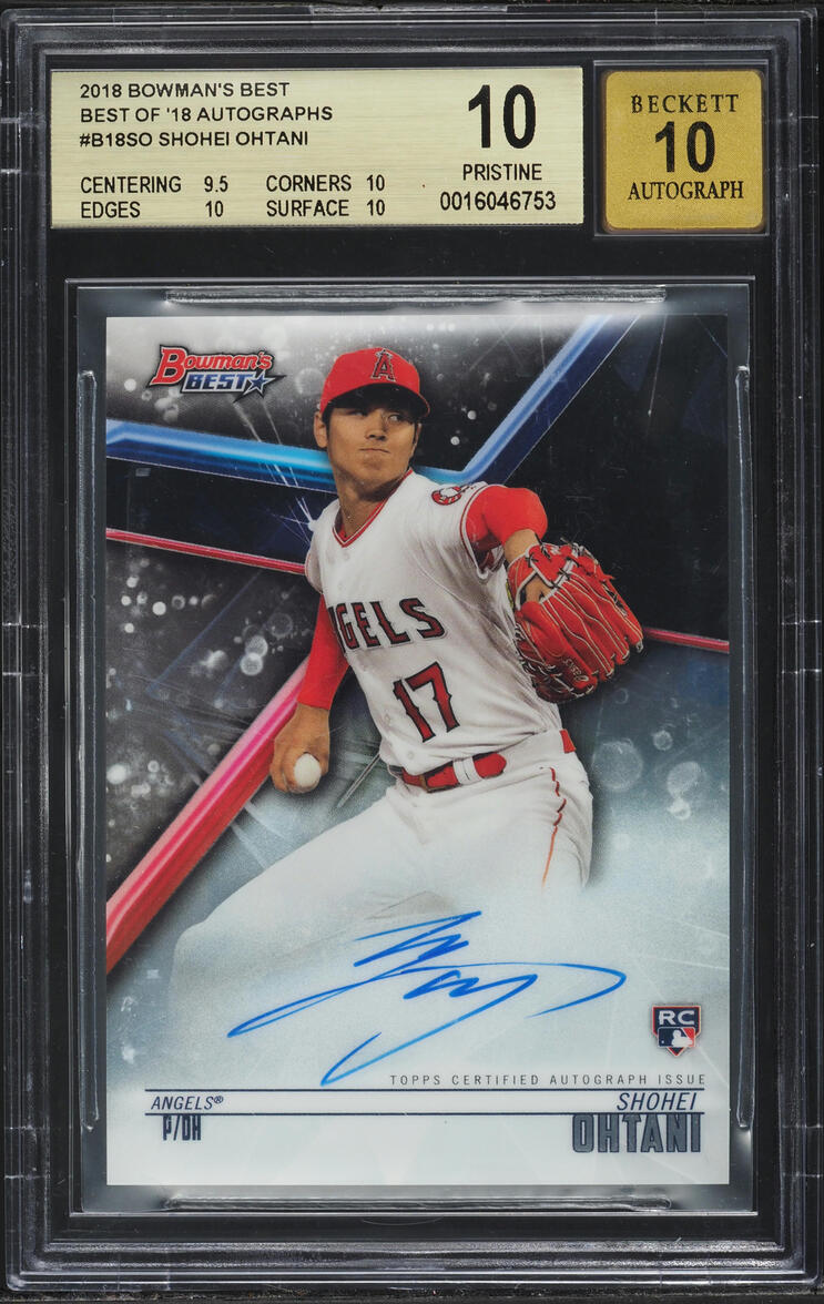 2018 Bowman's Best Of '18 Shohei Ohtani ROOKIE AUTO #B18-SO BGS 10 PRISTINE