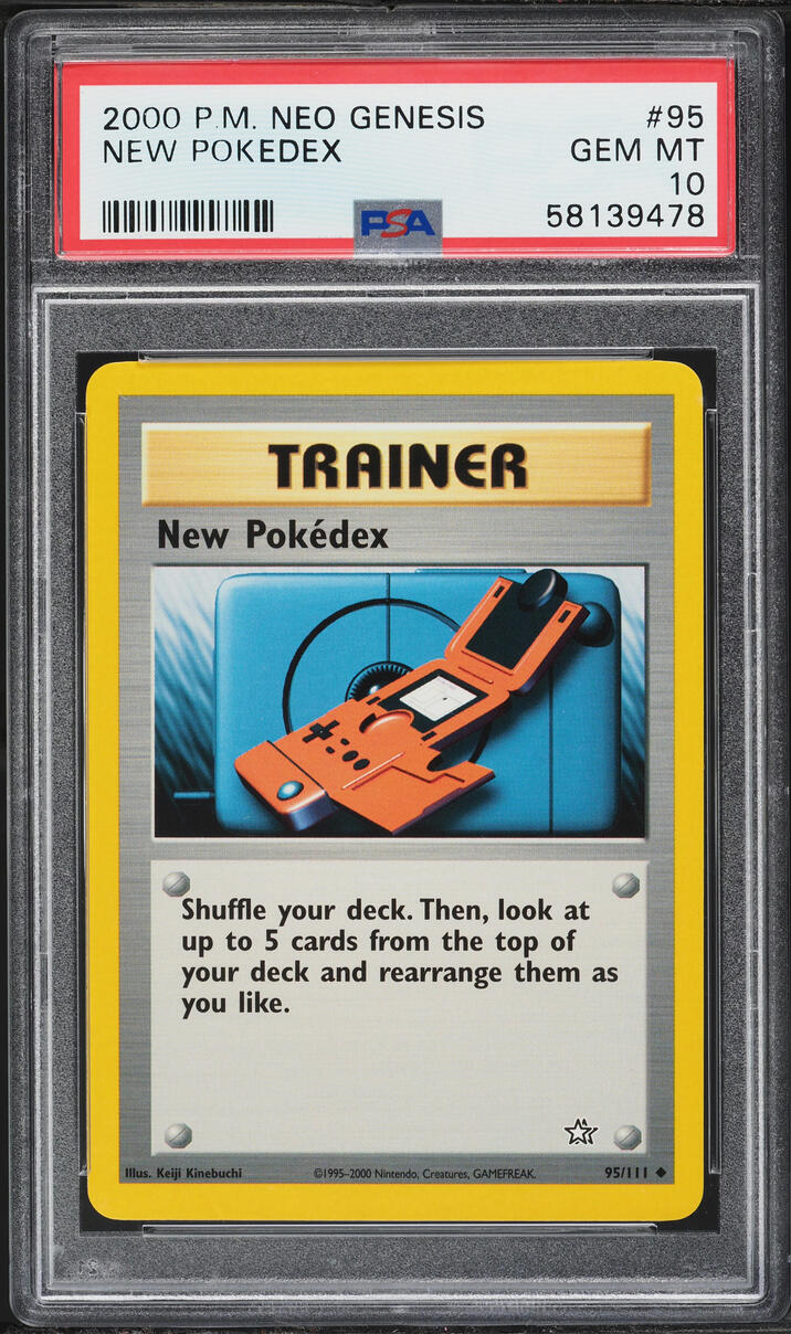 2000 Pokemon Neo Genesis New Pokedex #95 PSA 10 GEM MINT