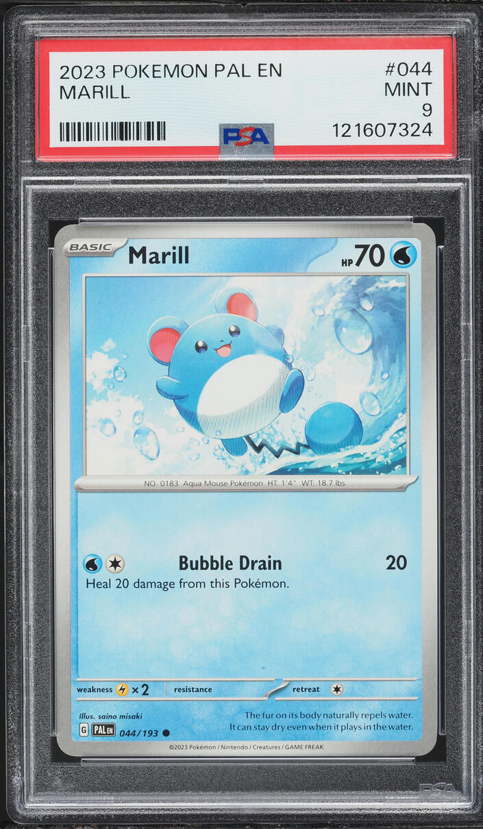 2023 Pokemon Scarlet & Violet Paldea Evolved Marill #44 PSA 9 MINT