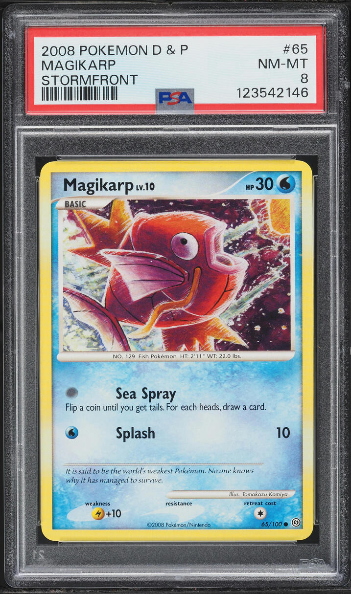 2008 Pokemon Diamond & Pearl Stormfront Magikarp #65 PSA 8 NM-MT