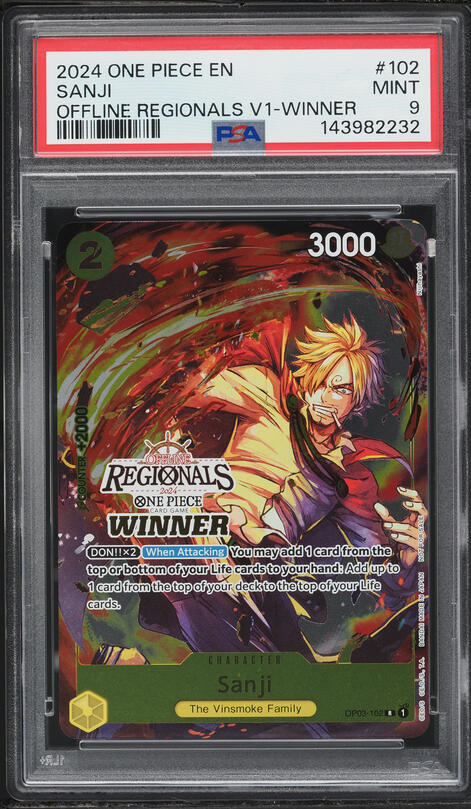 2024 One Piece Bandai Games Fest Sanji #OP03-102 CGC 10 GEM MINT