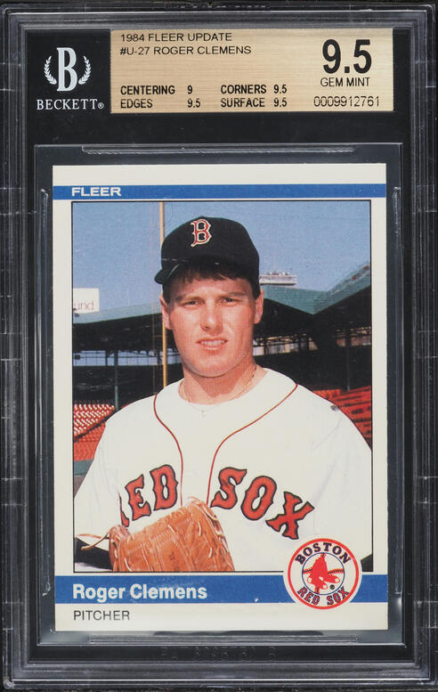1984 TCMA Pawtucket Red Sox Roger Clemens ROOKIE #22 BGS 8.5 NM