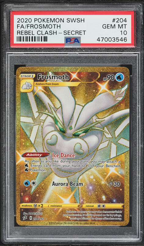 dragon ball super card game meta Pokemon Frosmoth 204/192 Rebel Clash PSA 10 – Zapp! Comics main image 0