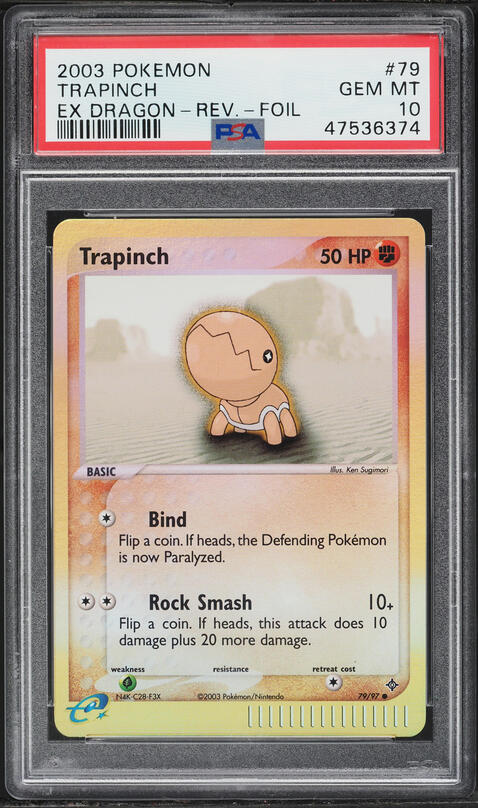 trapinch pokemon cards Sell (68) (Reverse Holo) - Common Retreat cost Pokemon Trapinch 44