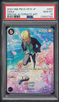 2024 One Piece Japanese Royal Blood Alt Art SP Sanji #ST14-003 PSA