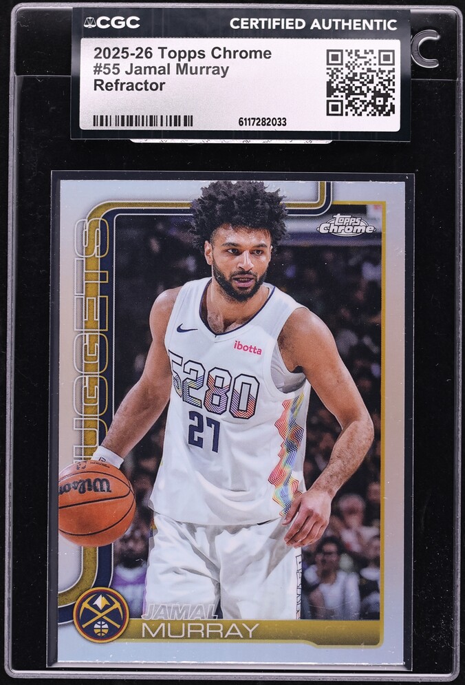 2025 Topps Chrome Refractor Jamal Murray #55 CGC AUTH on Fanatics
