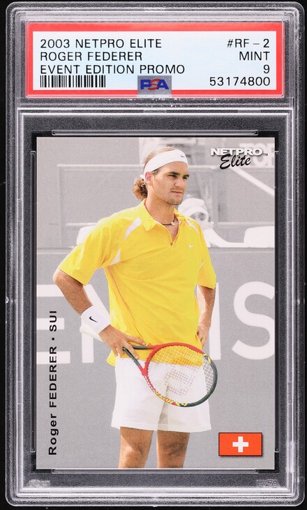 2003 Netpro Elite Glossy Roger Federer ROOKIE /100 #G3 PSA 10 GEM