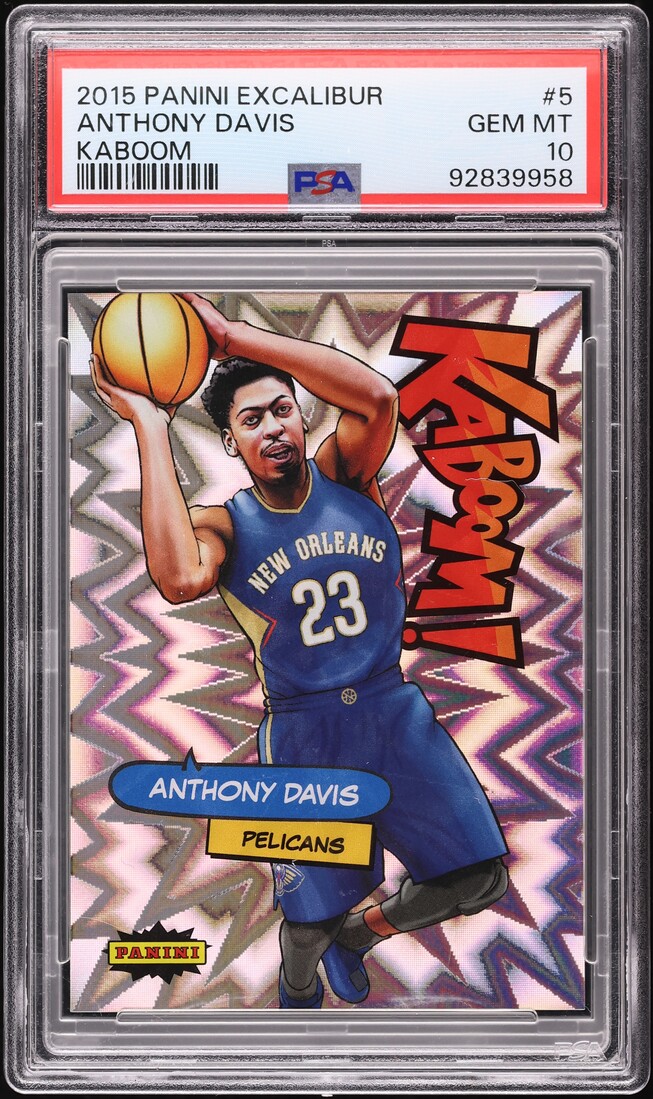 2015 Panini Excalibur Kaboom! Anthony Davis #5 PSA 10 GEM MINT