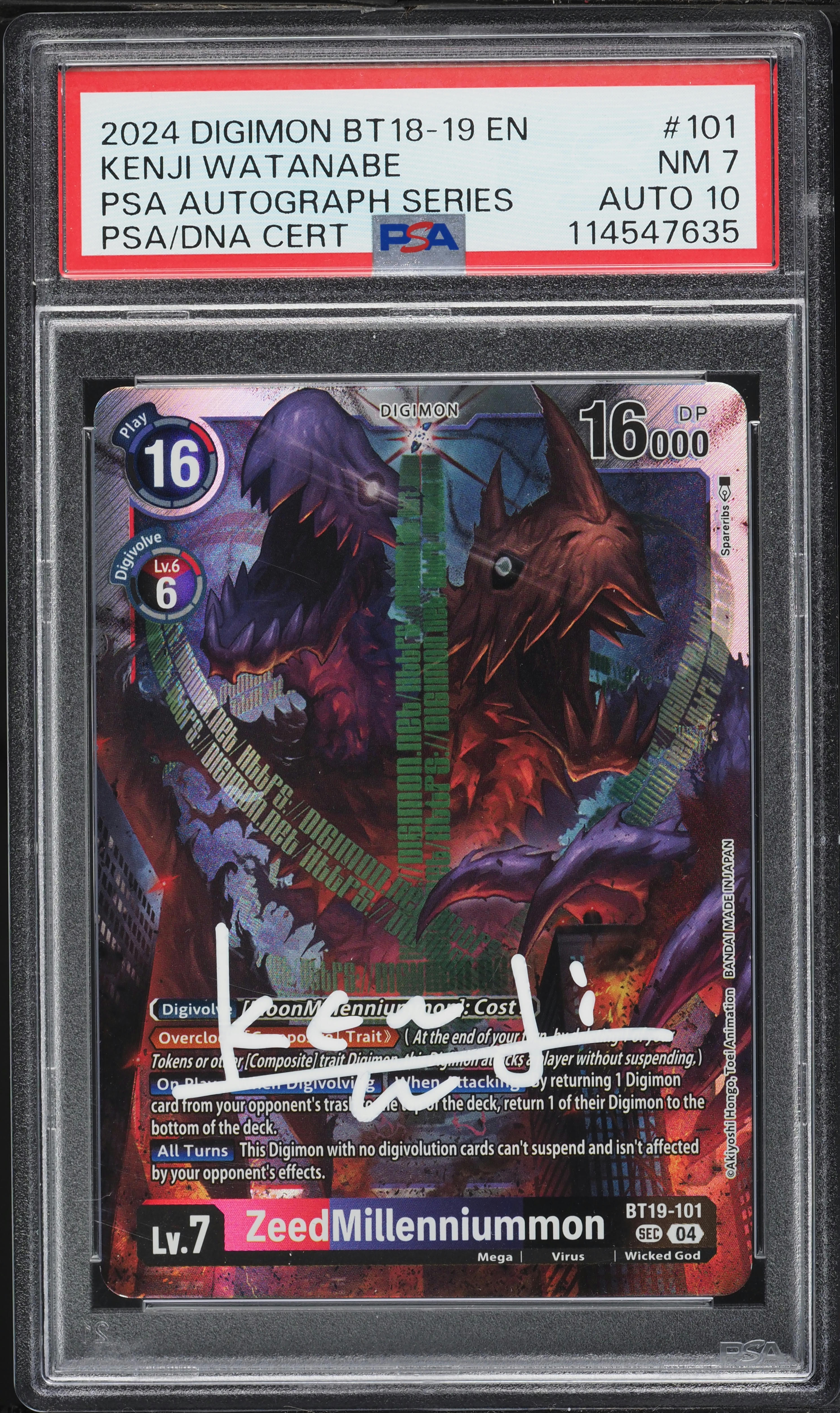 2024 Digimon Special Booster Version 2.0 Zeedmillenniummon Kenji