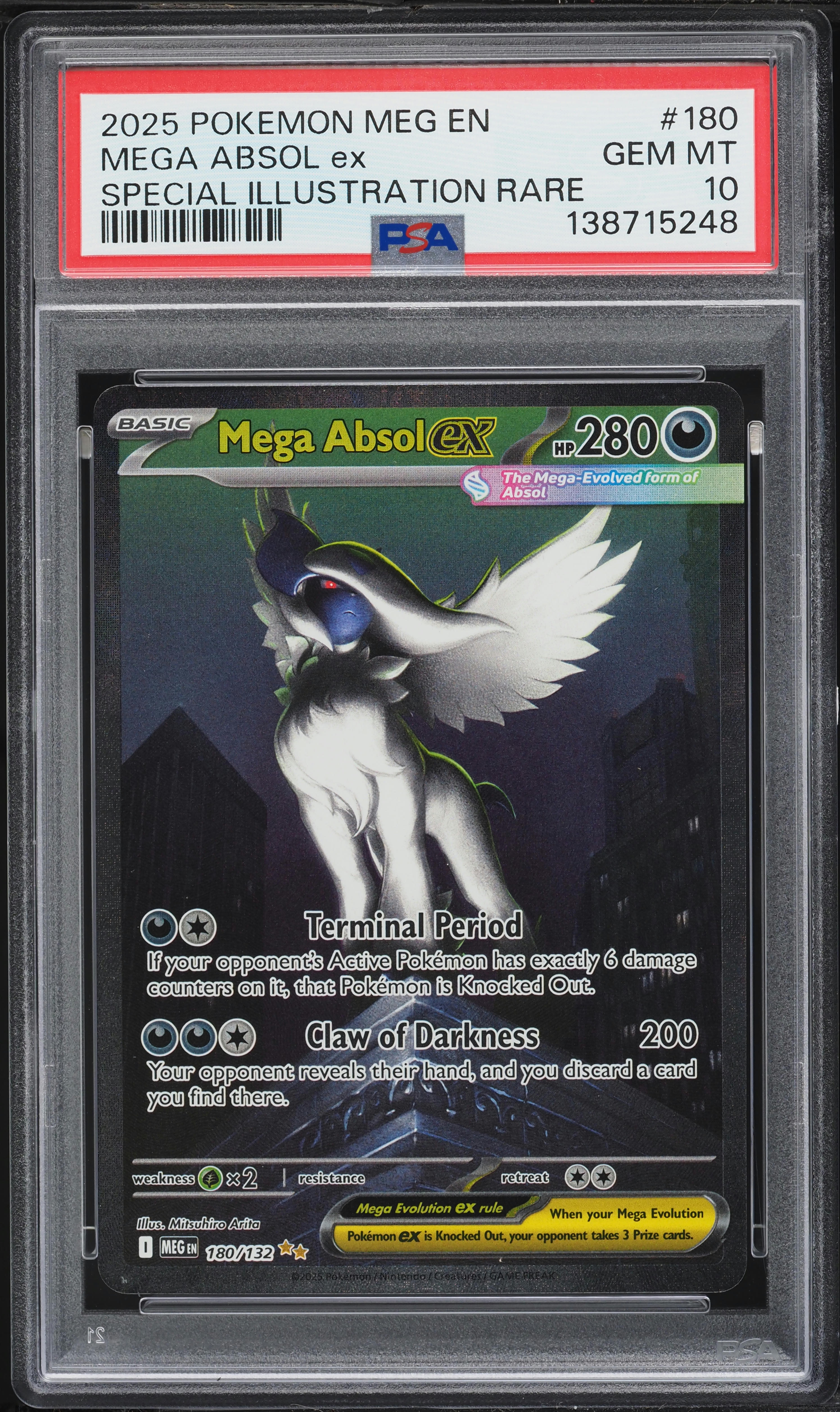 2025 ポケモン メガアブソルEX PSA 10 2025 Pokemon Mega Evolution SIR Mega Absol ex #180 PSA 10 GEM MINT