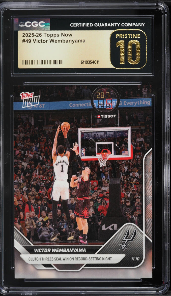 2025 Topps Now Victor Wembanyama #49 CGC 10 PRISTINE