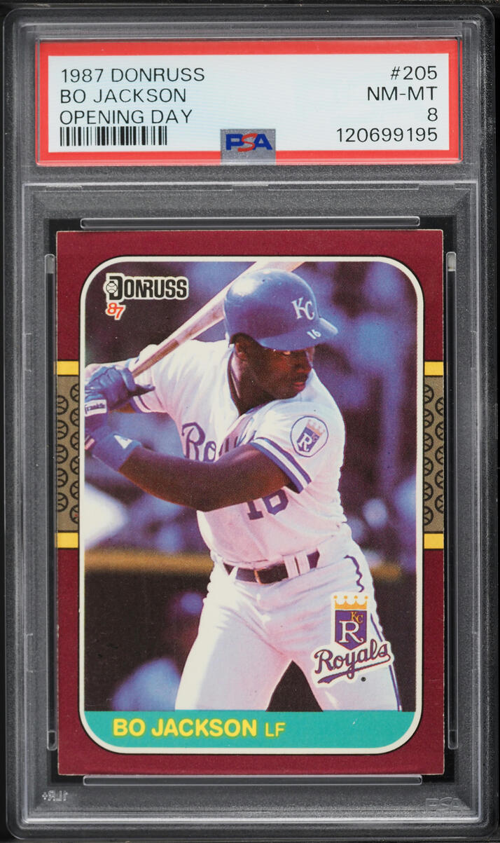 1987 Donruss Opening Day Bo Jackson ROOKIE #205 PSA 8 NM-MT