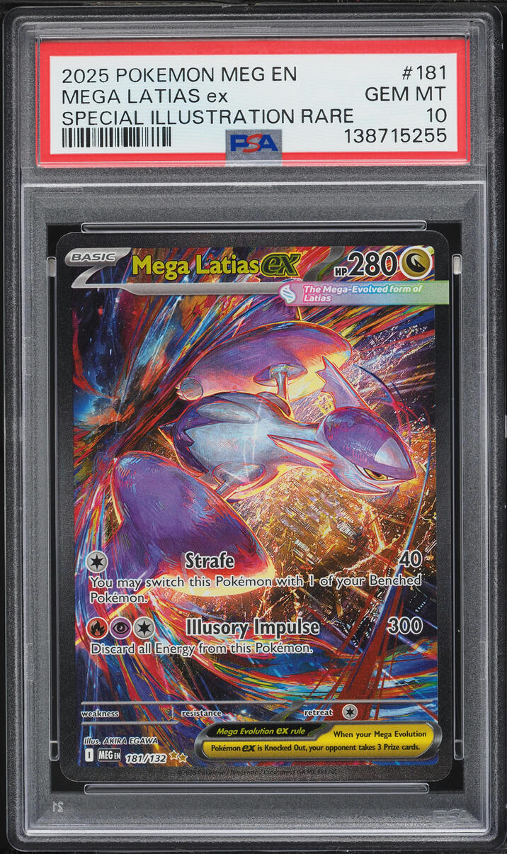 2025 Pokemon Mega Evolution SIR Mega Latias ex #181 PSA 10 GEM