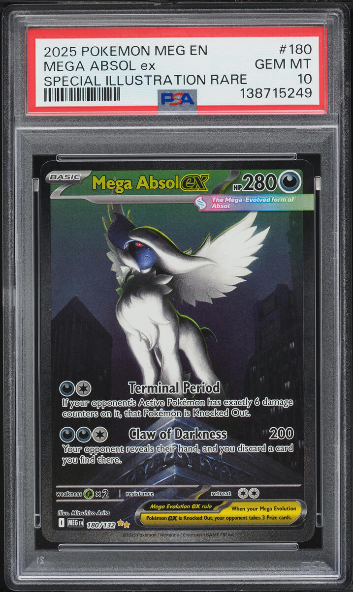 2025 Pokemon Mega Evolution SIR Mega Absol ex #180 PSA 10 GEM MINT