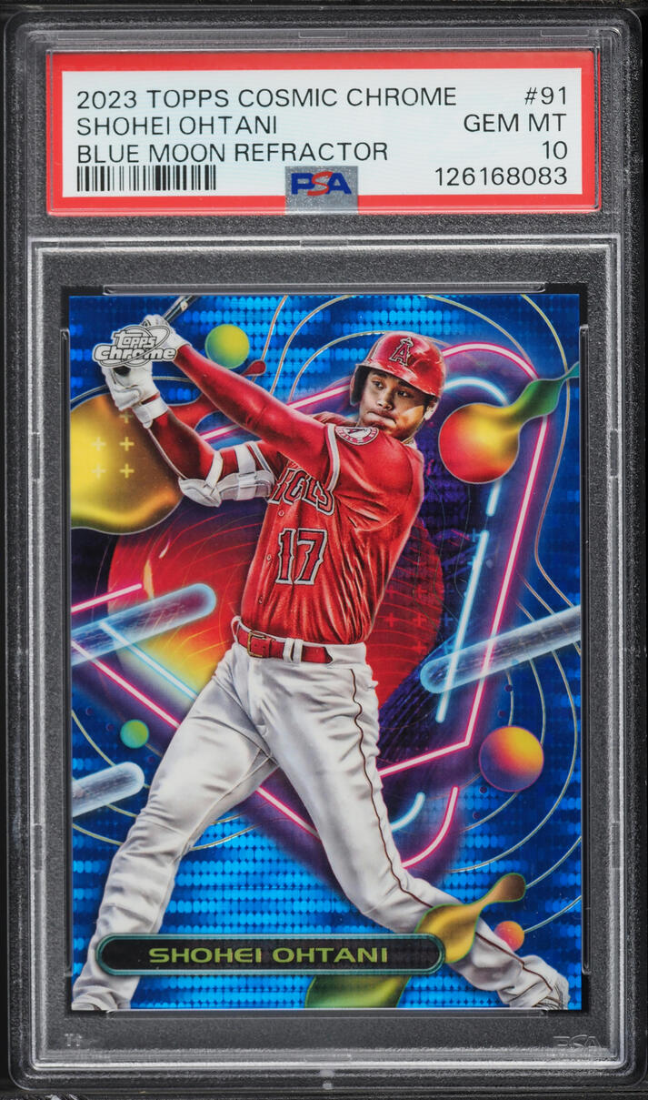 2023 Topps Chrome Cosmic Blue Moon Refractor Shohei Ohtani /99 #91