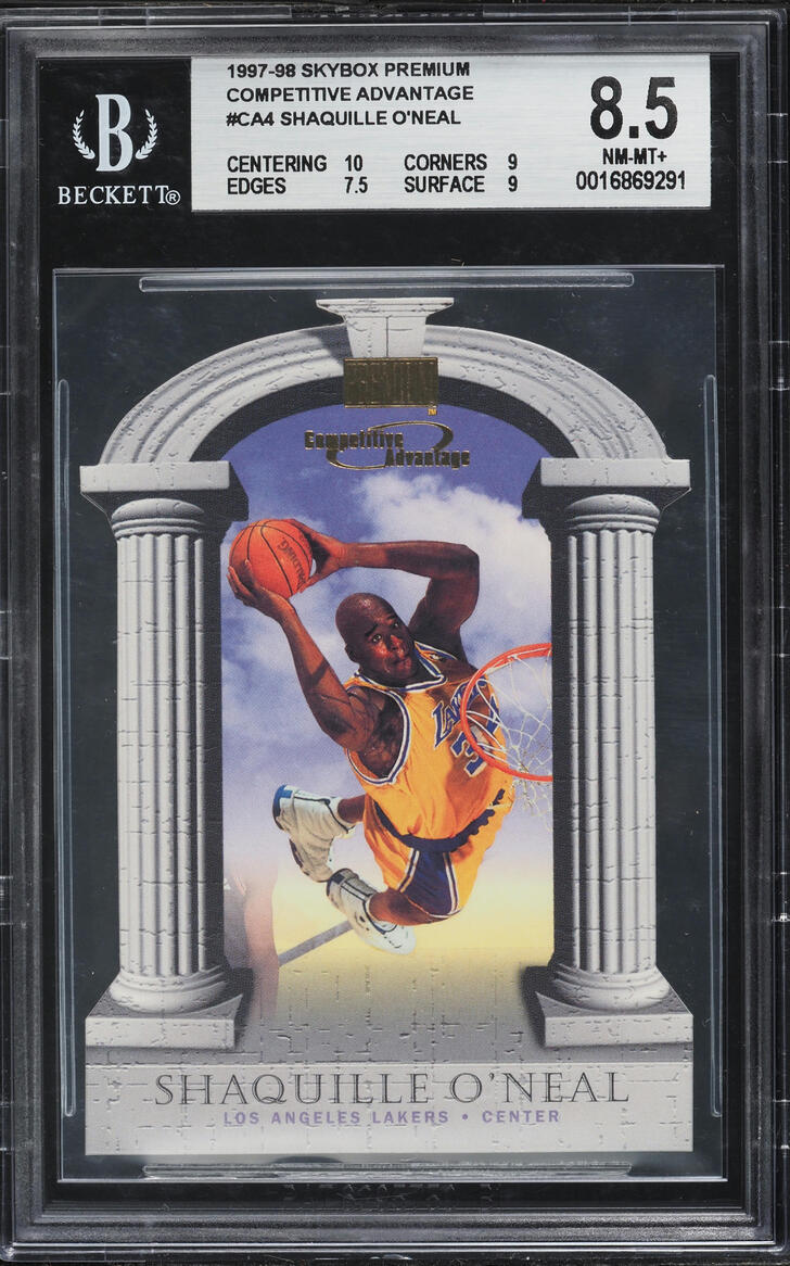 1997 Skybox Premium Competitive Advantage Shaquille O'Neal #CA4 BGS 8.5 NM-MT+