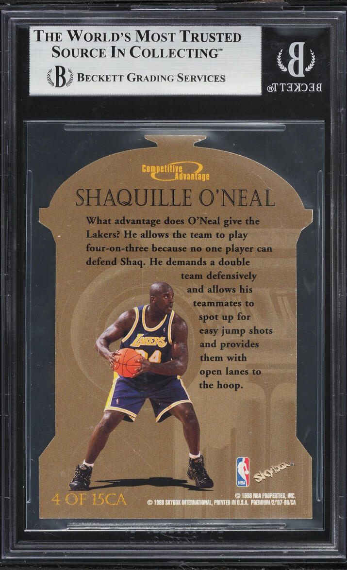 1997 Skybox Premium Competitive Advantage Shaquille O'Neal #CA4 BGS 8.5 NM-MT+