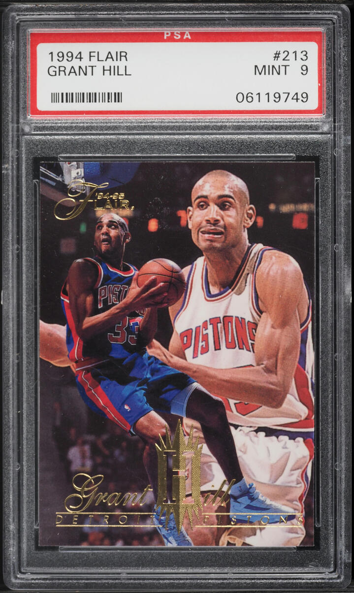 1994 Flair Basketball Grant Hill ROOKIE #213 PSA 9 MINT