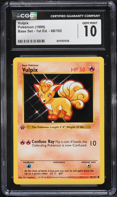 1995 vulpix pokemon card Unleashed #68 Take Down This Pokemon also does 10 damage to itself 30 Vulpix [Shadowless] #68 Prices |