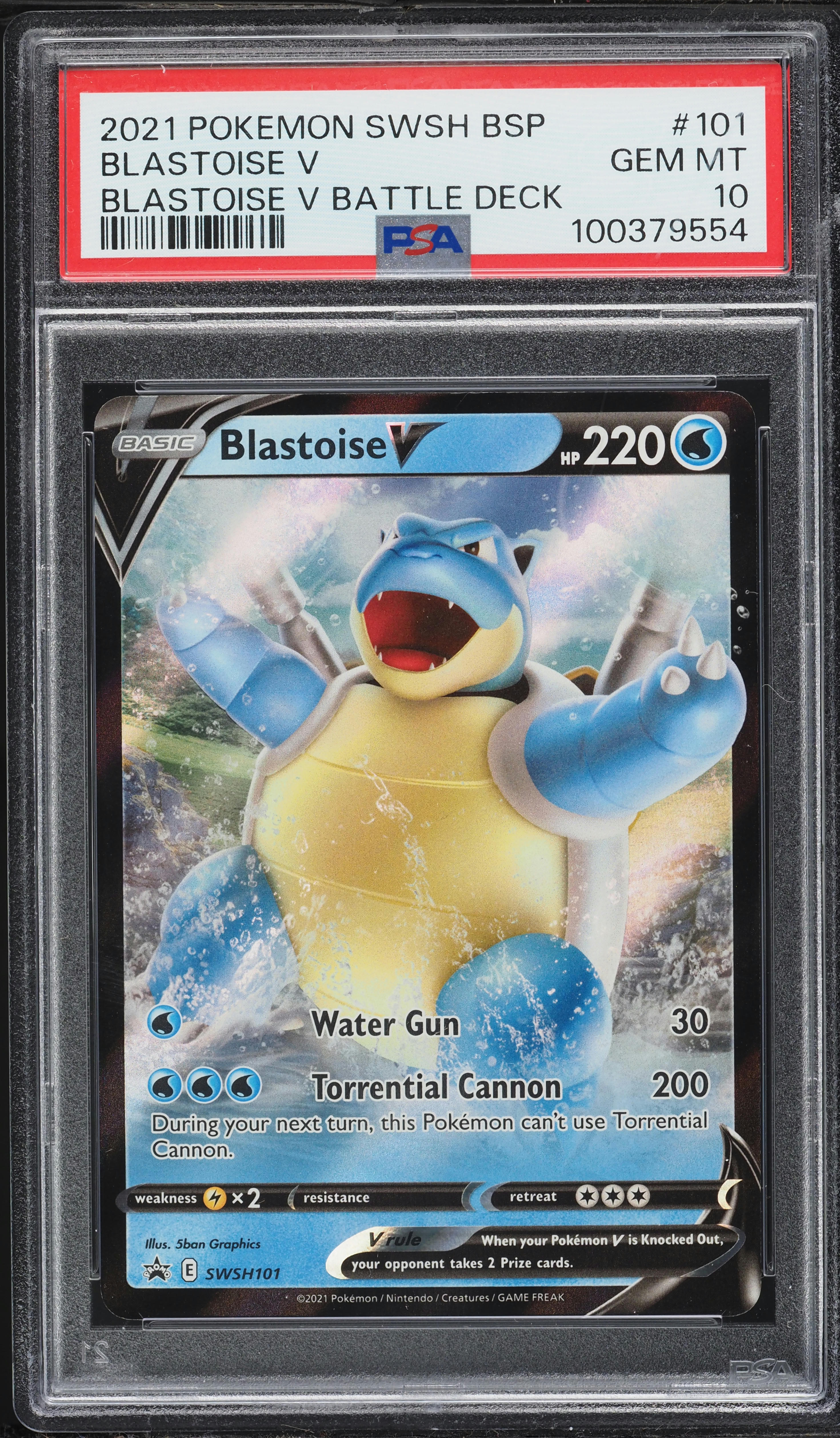 2021 Pokemon Sword & Shield Black Star Promo Full Art Blastoise V