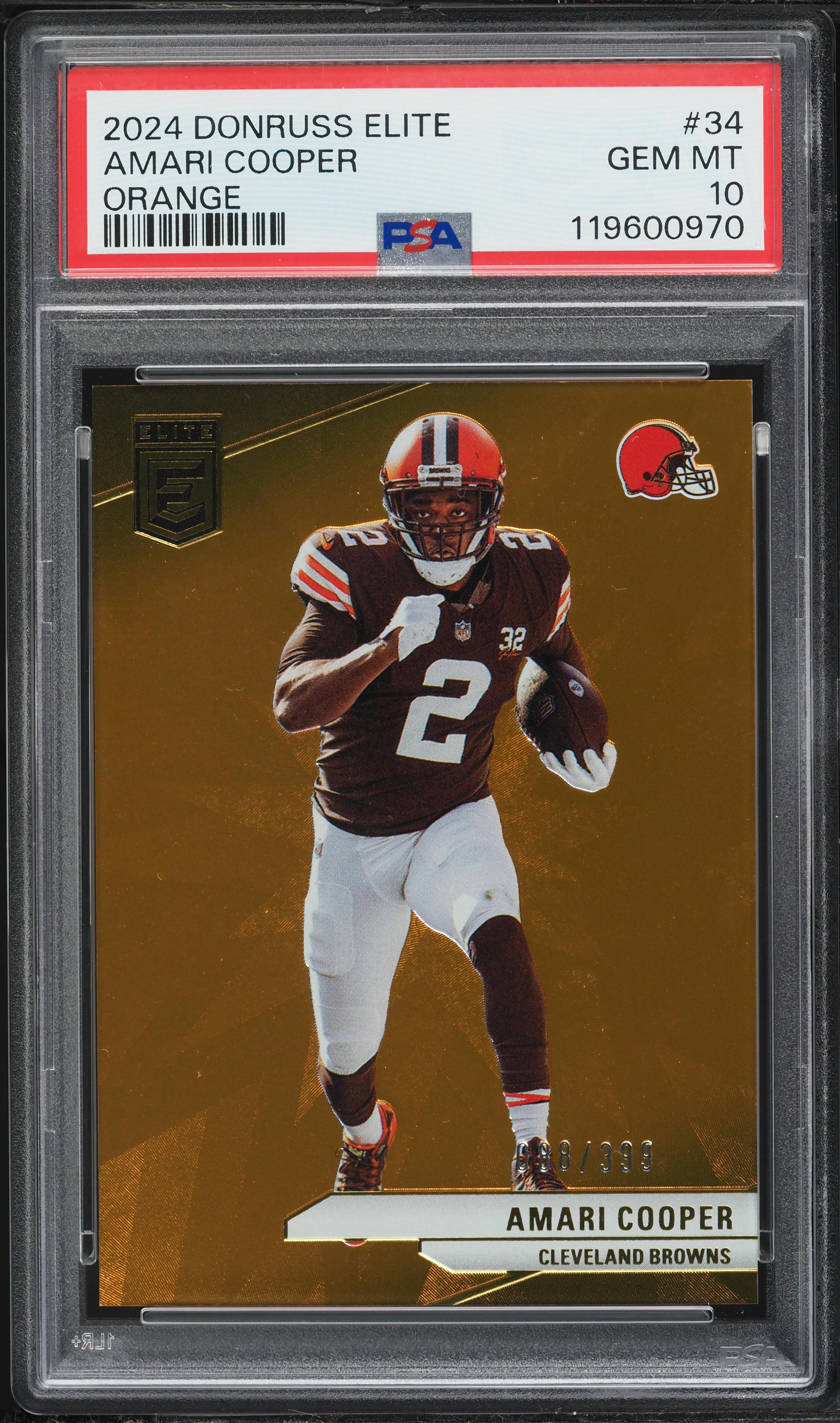 2024 Donruss Elite Football Orange Amari Cooper #34 PSA 10