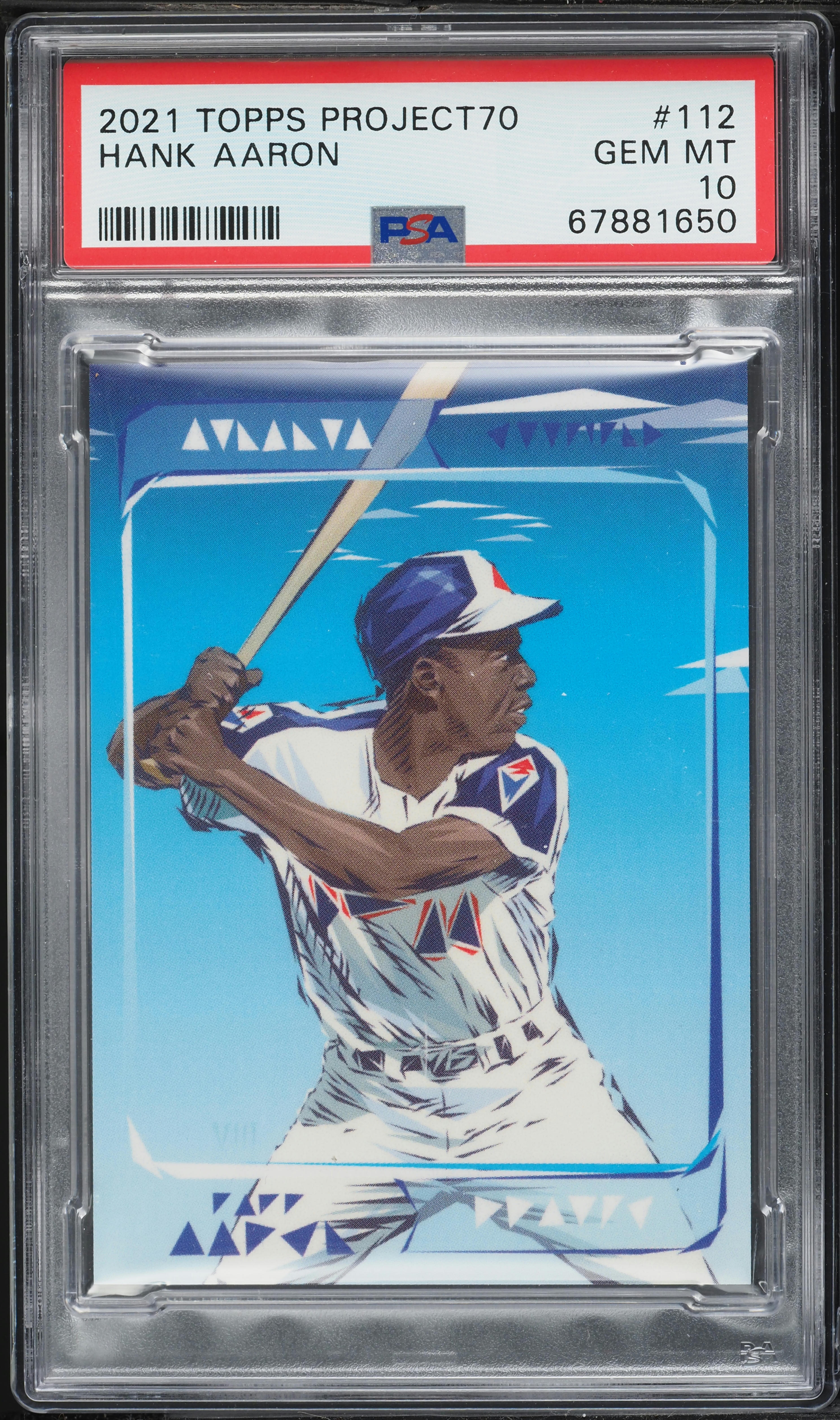2021 Topps Project 70 Hank Aaron #112 PSA 10 GEM MINT on Fanatics