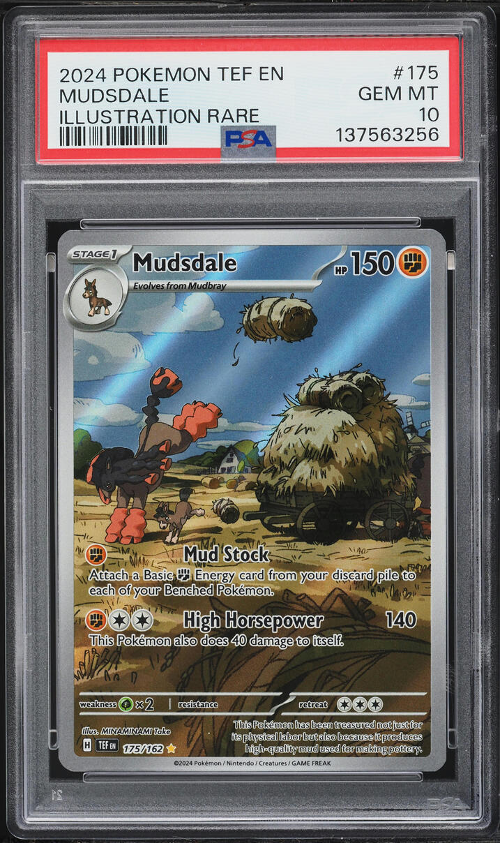 2024 Pokemon Scarlet & Violet Temporal Forces IR Mudsdale #175 PSA 10 GEM MINT