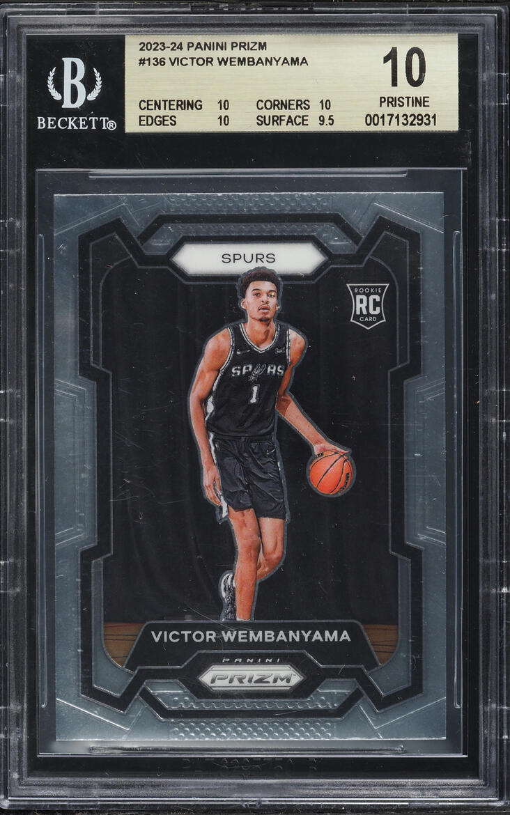 2023 Panini Prizm Victor Wembanyama ROOKIE #136 BGS 10 PRISTINE