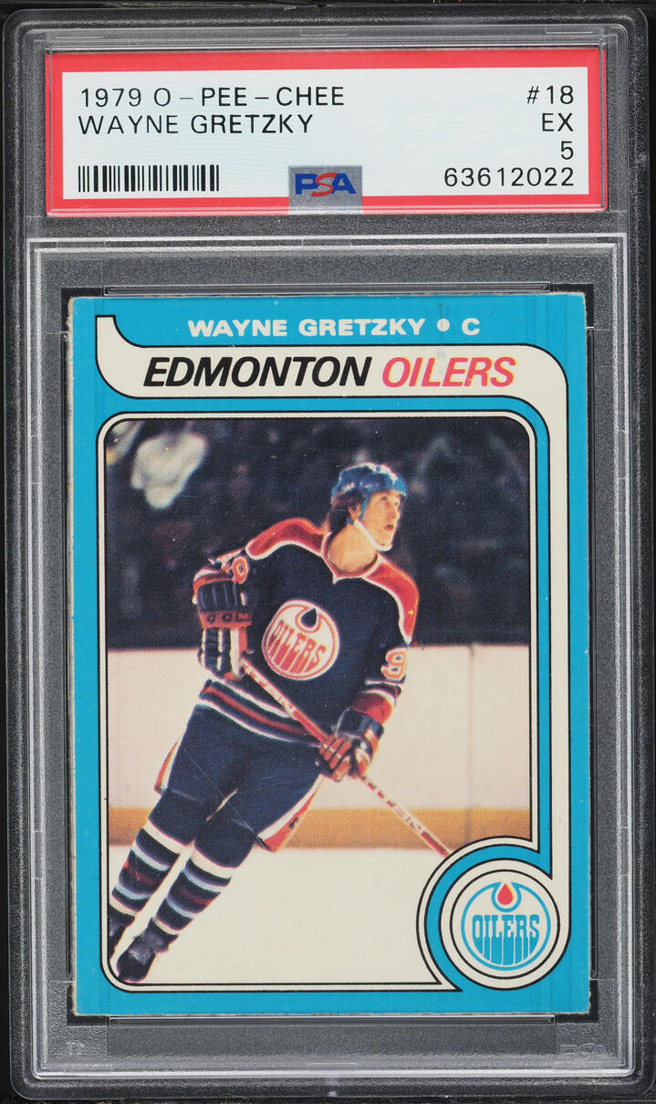 1979 O-Pee-Chee Hockey Wayne Gretzky ROOKIE #18 PSA 5 EX