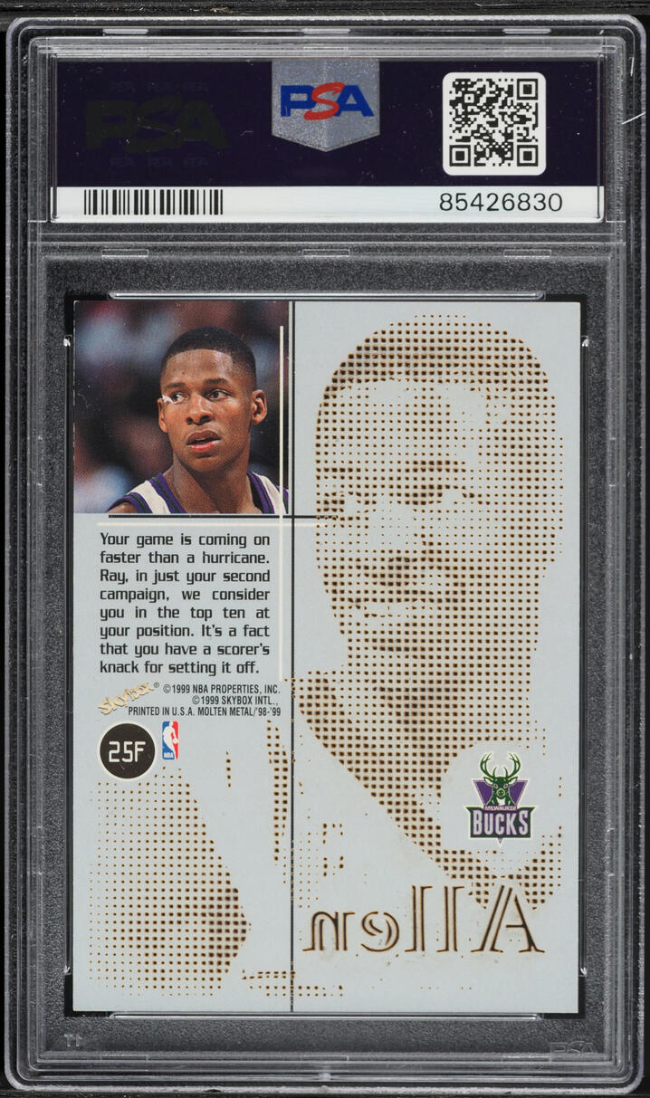1998 Skybox Molten Metal Fusion Titanium Ray Allen #25F PSA 8 NM-MT