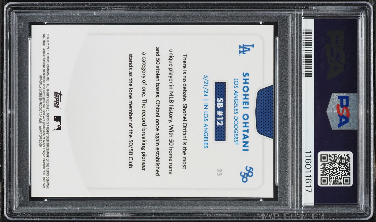 2024 Topps Chrome 50/50 Gold Refractor Shohei Ohtani /50 #25 PSA 7 NRMT