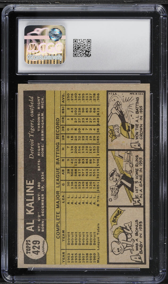 1961 Topps Al Kaline #429 CGC 8.5 NM-MT+