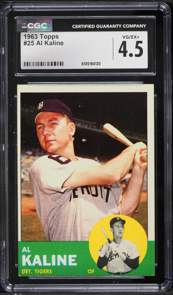 1963 Topps Al Kaline #25 CGC 4.5 VGEX+