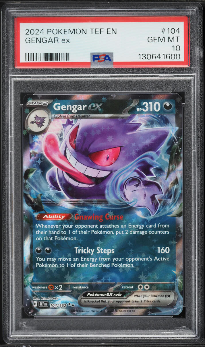 2024 Pokemon Scarlet & Violet Temporal Forces Holo Gengar ex #104 PSA 10 GEM MINT