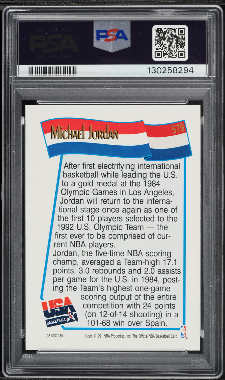 1991 Hoops USA Michael Jordan #579 PSA 10 GEM MINT