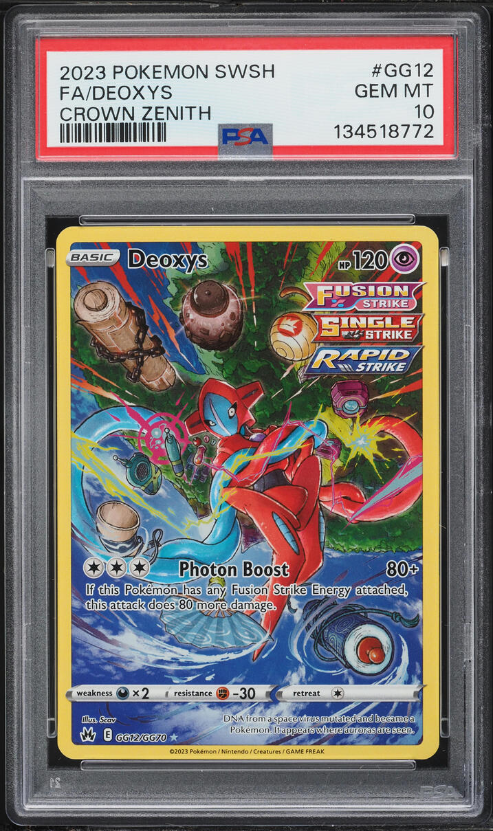 2023 Pokemon Sword & Shield Crown Zenith Full Art Deoxys #GG12 PSA 10 GEM MINT
