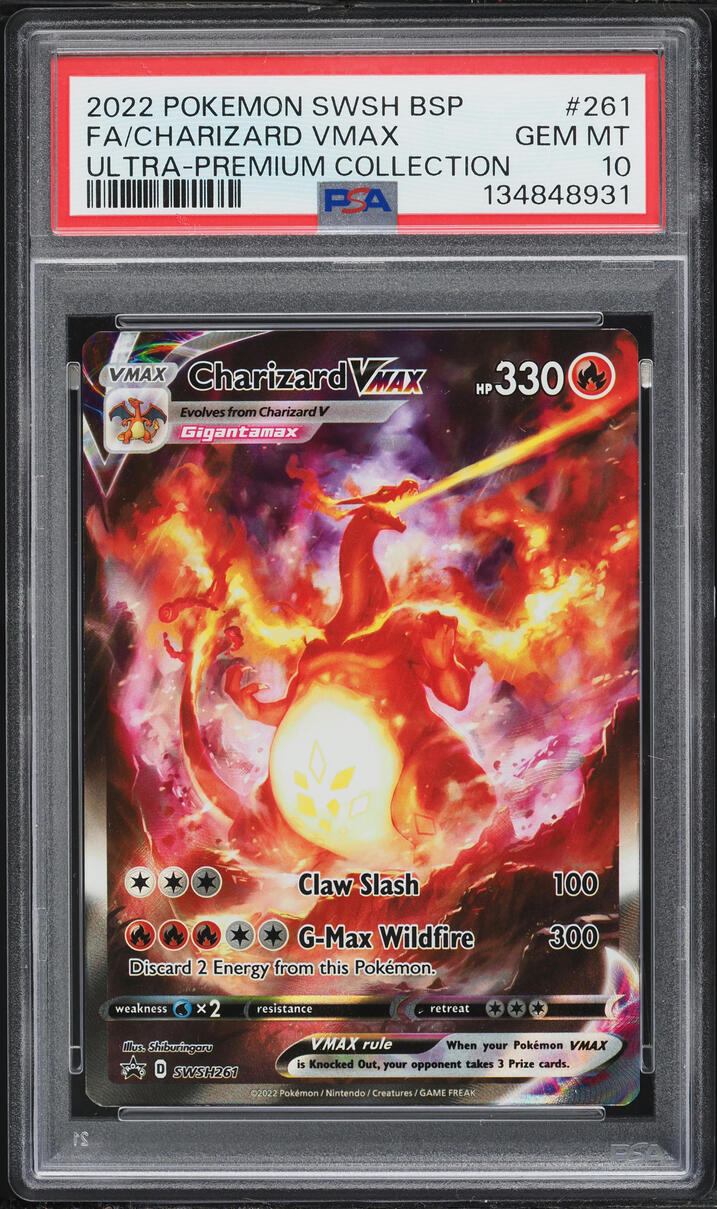 2022 Pokemon Sword & Shield Promo Ultra Premium Alt Art Charizard VMAX #SWSH261 PSA 10 GEM MINT