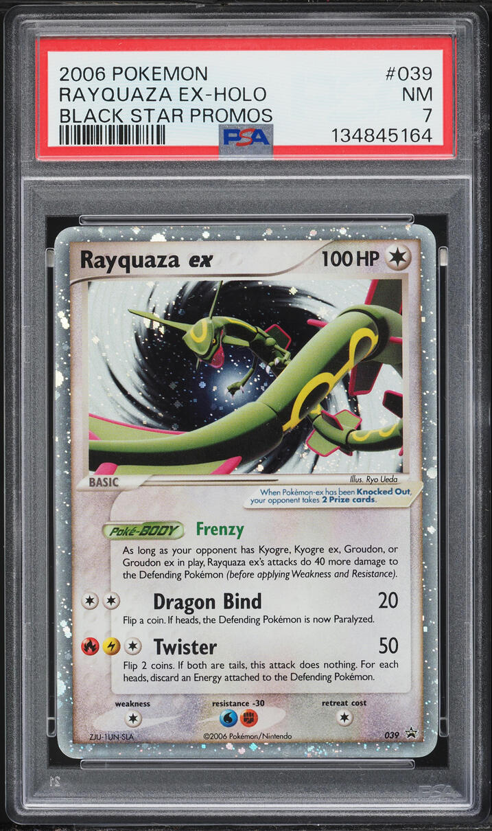 2006 Pokemon Black Star Promo Holo Rayquaza ex #39 PSA 7 NRMT