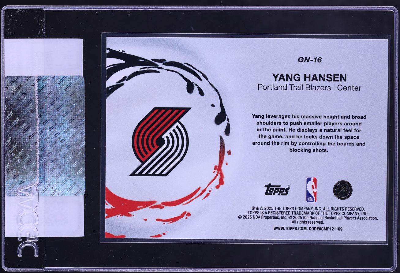 2025 Topps Generation Now Yang Hansen ROOKIE #GN-16 CGC AUTH