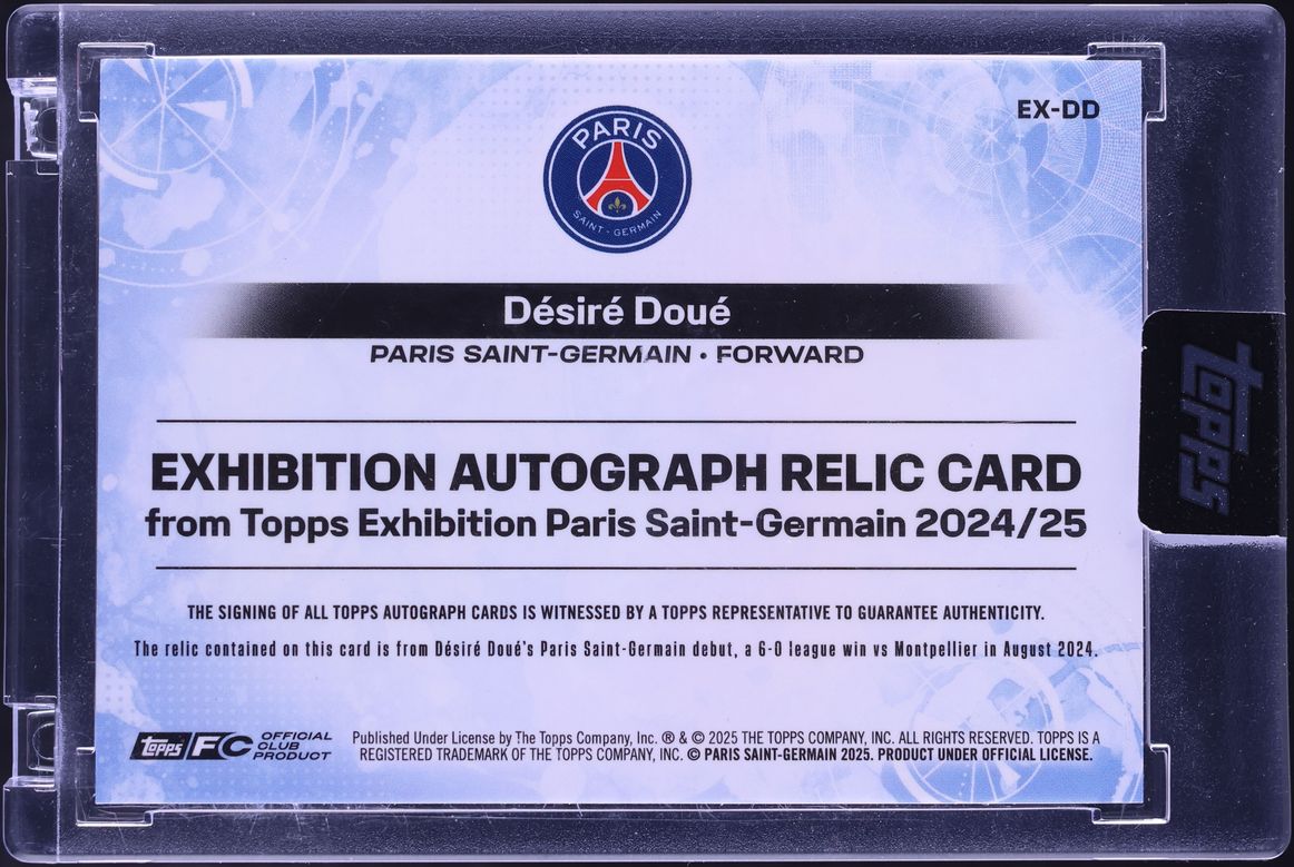 2024 Topps Exhibition Paris Saint-Germain Gold Desire Doue PATCH
